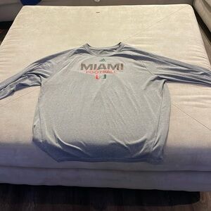 Miami hurricanes, sleeved shirt, Adidas